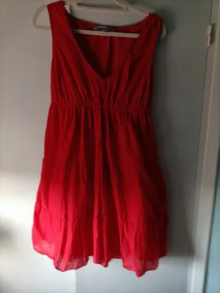 Vestido de verano rojo mujer