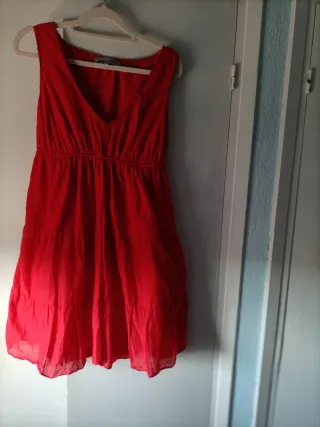 Vestido de verano rojo mujer