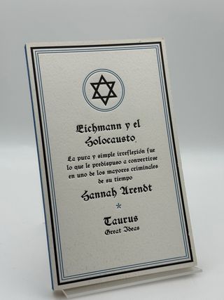 Eichmann y el Holocausto – Hannah Arendt