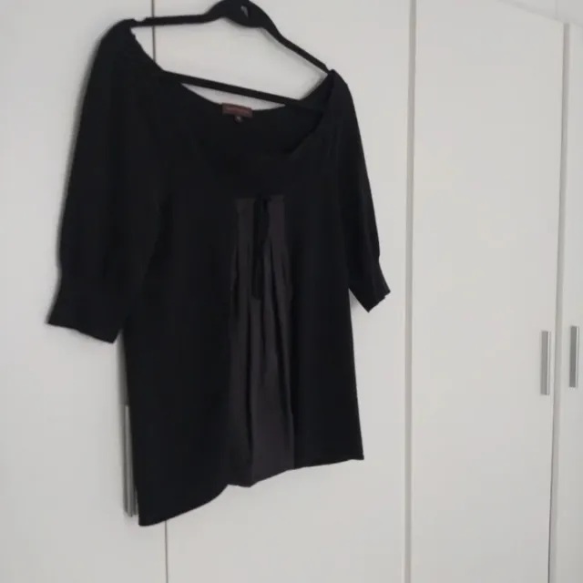 Jersey Adolfo Domínguez negro detalle satén M