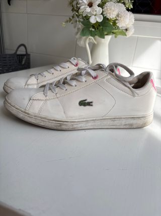 Zapatillas Lacoste Mujer Blancas y Rosas