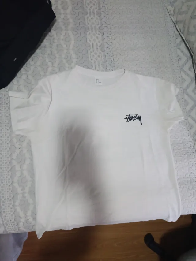 Camiseta Stussy Blanca Dados Azules