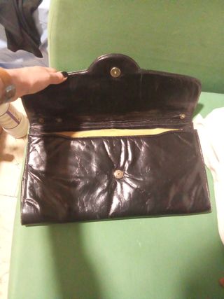 Bolso de mano vintage negro