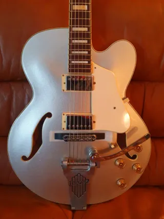 Ibanez Afs75td Silver Sparkle Hollowbody Guitarra
