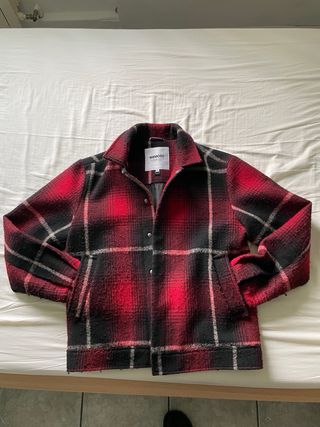 Cappotto WEMOTO a quadri rosso e nero Taglia M