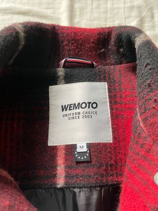Cappotto WEMOTO a quadri rosso e nero Taglia M