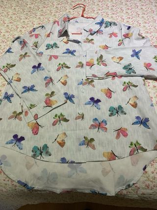 Blusa Dama Mariposas Multicolor