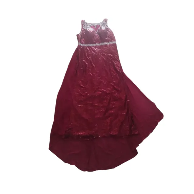 Abito da sera rosso con paillettes