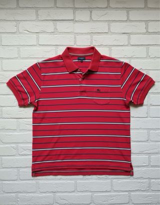 Polo Burberry Rayas Rojo/Azul/Blanco Talla XL