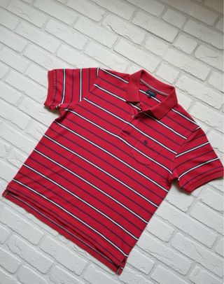 Polo Burberry Rayas Rojo/Azul/Blanco Talla XL