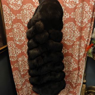 Chaleco largo zorro marrón 3/4