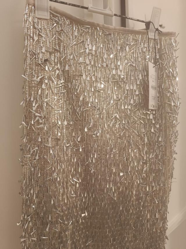 Falda Zara lentejuelas S