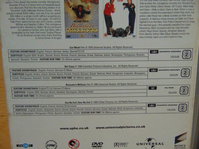 RICHARD PRYOR GENE WILDER Pack de 7 Películas.LEER