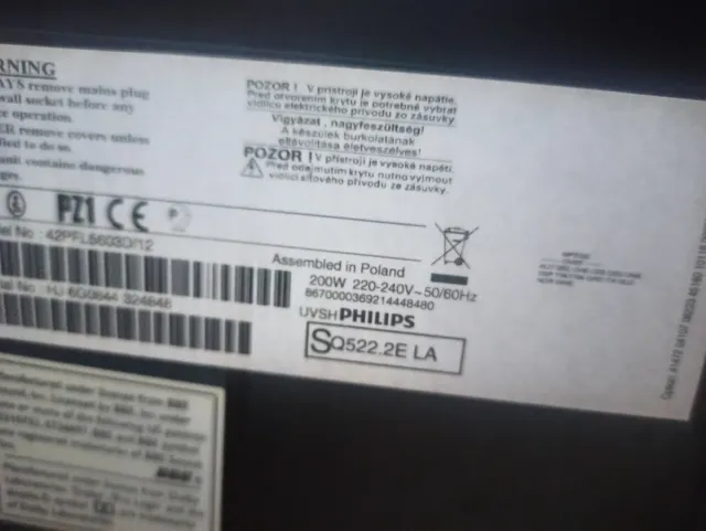 TV Philips 42 Negro/Plata