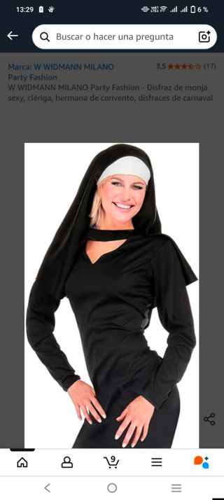 Disfraz Monja Sexy Talla S