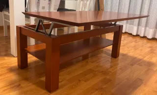 Mesa de centro elevable madera
