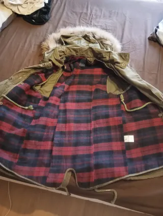 Parka verde con chaleco interior