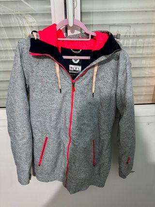 Chaqueta Roxy Mujer Gris y Rosa
