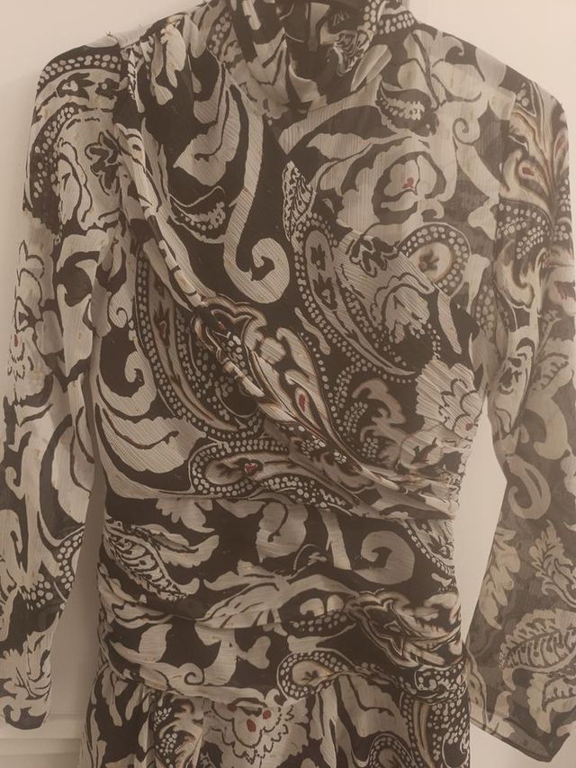 Vestido Zara estampado hilo metalizado T.XS