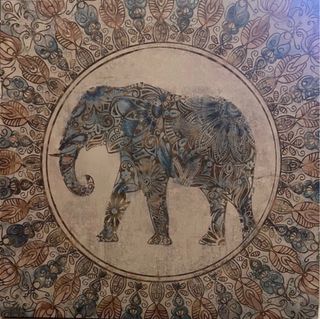 Cuadro Decorativo Elefante Mandala