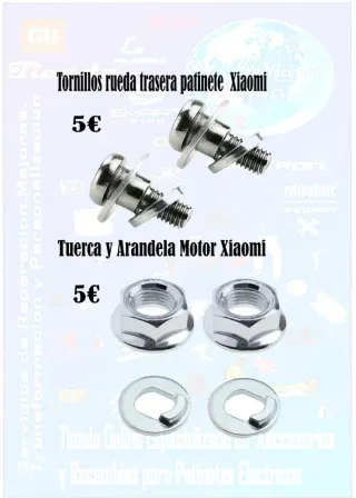 Tornillos rueda patinete Xiaomi 