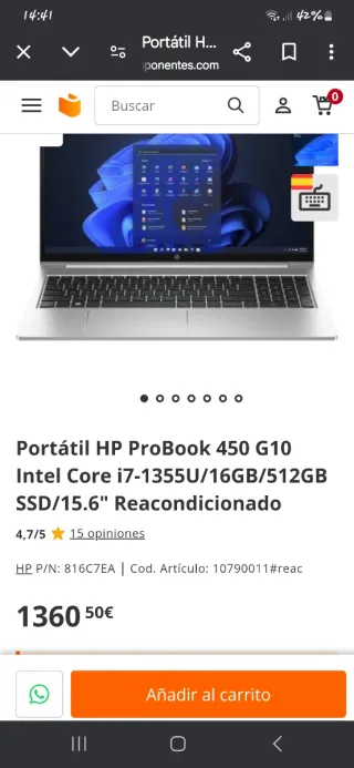 HP Probook 450 G10 i7 13th Gen 16GB RAM 512GB SSD