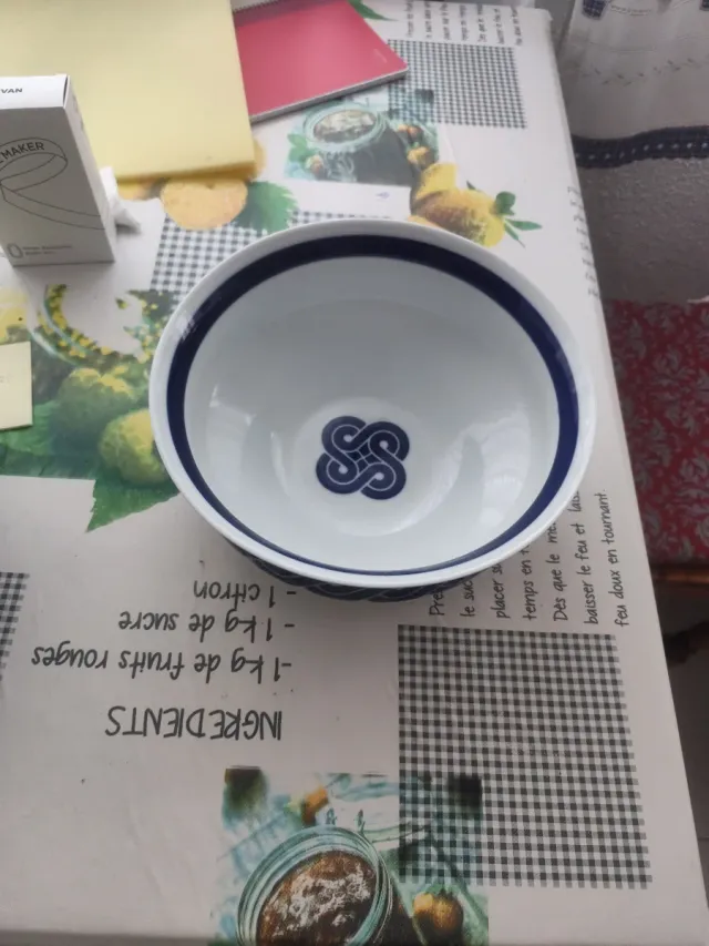 Ensaladera Sargadelos cadrelo Azul y Blanco