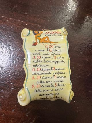 Ceramica decorativa La Donna è come la Terra