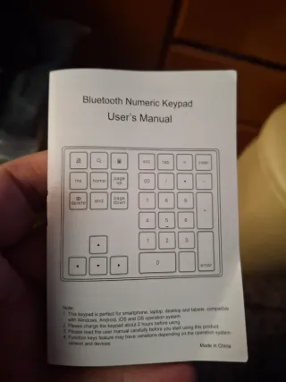 Teclado Numérico Bluetooth Manual Usuario