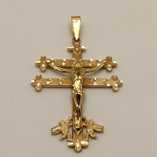 Colgante Cruz de oro de 18k, 10 g.