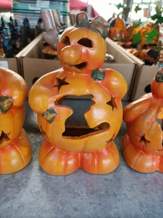Set 4 Portacandele Zucca Halloween