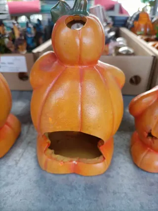 Set 4 Portacandele Zucca Halloween