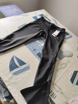 Adidas Mallas Negras con Cremallera