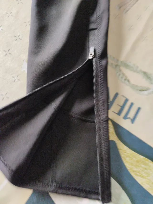 Adidas Mallas Negras con Cremallera