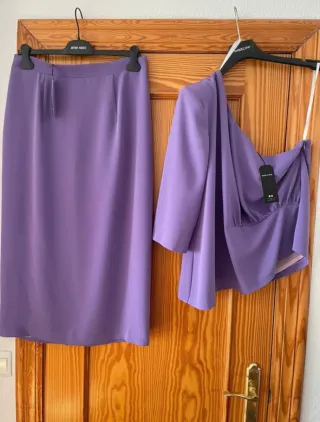 Traje Falda Meryfor Morado T.46/44 Nuevo