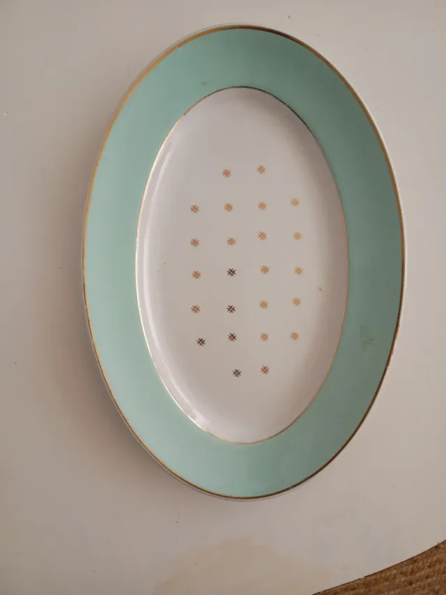 Sopera y bandeja porcelana