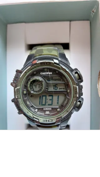 Reloj Calypso Camuflaje Digital Cronógrafo
