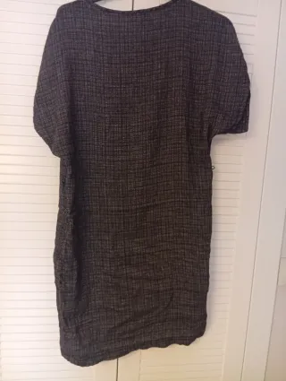 Vestido Mango jaspeado negro/gris