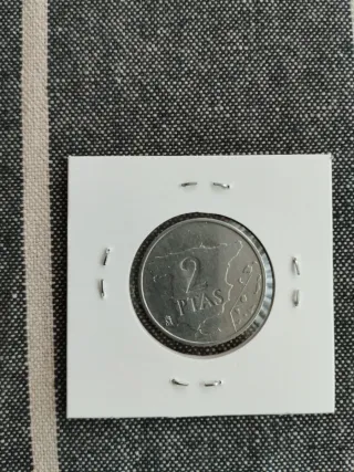 Moneda España 2 Pts 1982 alumino.