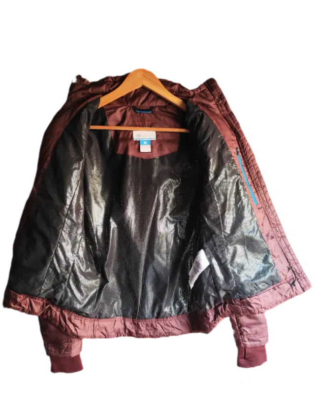 Abrigo Columbia Burdeos Mujer Talla Xs