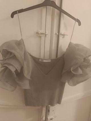 Top Zara Organza Talla S