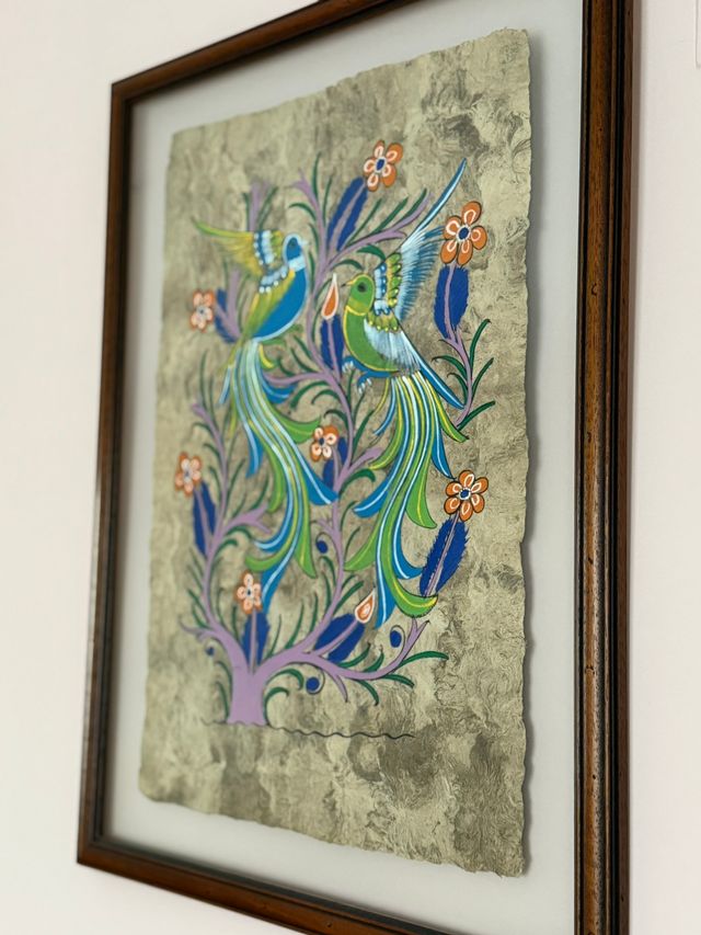 Lote Decorativo Artesanal Flores y Aves