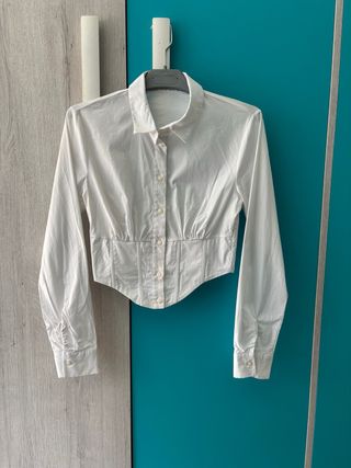 Camisa corset blanca Stradivarius S