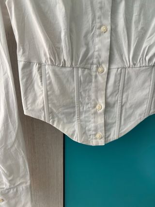 Camisa corset blanca Stradivarius S