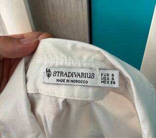 Camisa corset blanca Stradivarius S