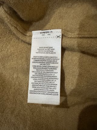 Jersey Lana Ralph Lauren Beige Bordado