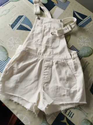 Peto corto denim blanco