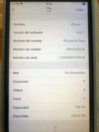 iPhone 6s Plus 128gb Gris, buen estado