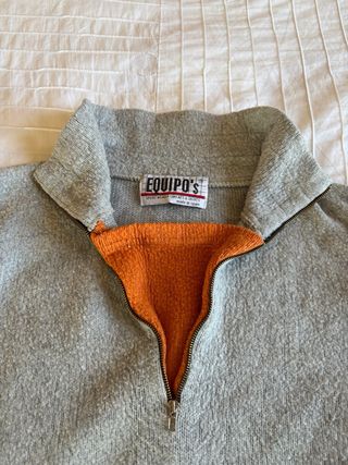 Jersey vintage gris y naranja EQUIPO'S