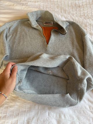 Jersey vintage gris y naranja EQUIPO'S